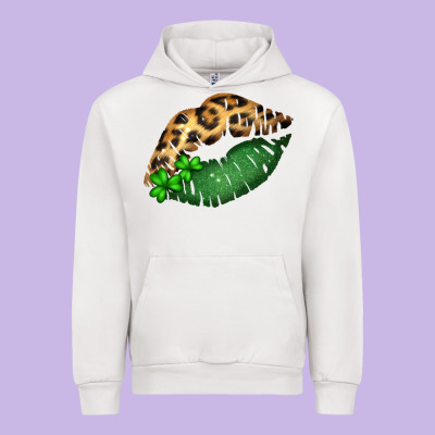 St. Patricks Day Leopard Lips Urban Hoodie Designed By Bettercallsaul
