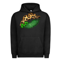 Pigment Black St. Patricks Day Leopard Lips Urban Hoodie - Bettercallsaul