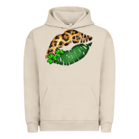 Pigment French Oak St. Patricks Day Leopard Lips Urban Hoodie - Bettercallsaul