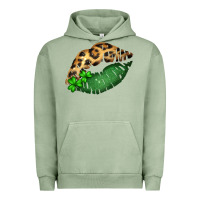 Pigment Oil Green St. Patricks Day Leopard Lips Urban Hoodie - Bettercallsaul