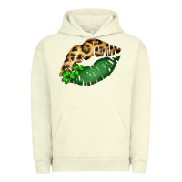 Pigment Pistachio St. Patricks Day Leopard Lips Urban Hoodie - Bettercallsaul