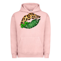 Pigment Salmon St. Patricks Day Leopard Lips Urban Hoodie - Bettercallsaul
