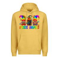 Antique Gold LGBTQ Free Hugs Gnomes Premium Hoodie - BundleAndBundleShop