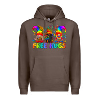 Coffee LGBTQ Free Hugs Gnomes Premium Hoodie - BundleAndBundleShop