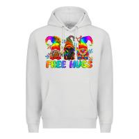 Dove Grey LGBTQ Free Hugs Gnomes Premium Hoodie - BundleAndBundleShop