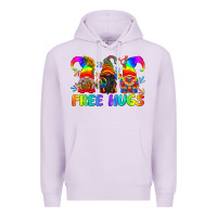 Lilac LGBTQ Free Hugs Gnomes Premium Hoodie - BundleAndBundleShop