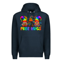 Navy LGBTQ Free Hugs Gnomes Premium Hoodie - BundleAndBundleShop