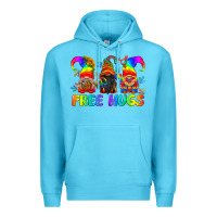 Ocean Blue LGBTQ Free Hugs Gnomes Premium Hoodie - BundleAndBundleShop