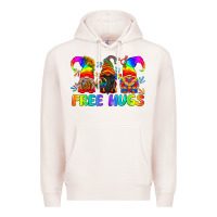 Pale Pink LGBTQ Free Hugs Gnomes Premium Hoodie - BundleAndBundleShop