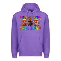 Purple LGBTQ Free Hugs Gnomes Premium Hoodie - BundleAndBundleShop