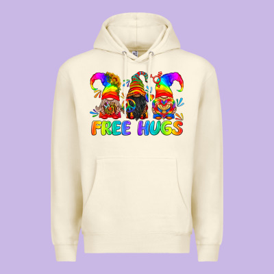 Lgbtq Free Hugs Gnomes Premium Hoodie Designed By Bundleandbundleshop