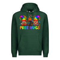 Sports Green LGBTQ Free Hugs Gnomes Premium Hoodie - BundleAndBundleShop