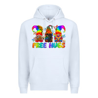White LGBTQ Free Hugs Gnomes Premium Hoodie - BundleAndBundleShop