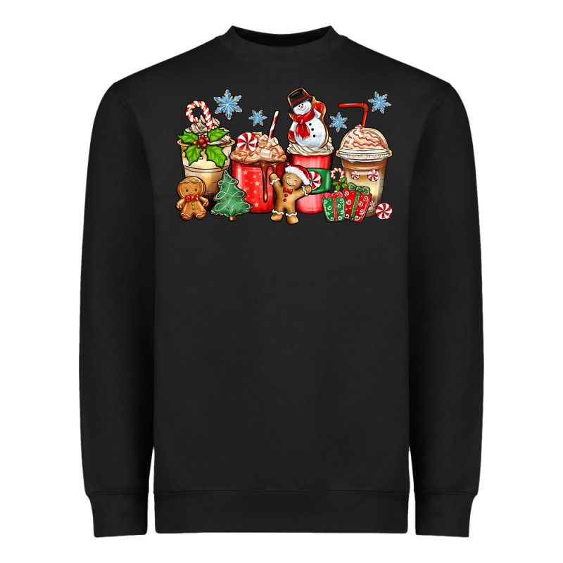 Christmas Coffee Cups Heavyweight Sweatshirt by Zillion Design Studio | Teevron