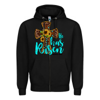 Black he has risen Zipper Hoodie - JahusDesignShop