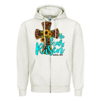 Oatmeal Heather he has risen Zipper Hoodie - JahusDesignShop