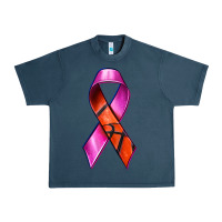 Midnight Navy Breast Cancer Ribbon Basketball Urban Heavy Tee - texasbilliewilder