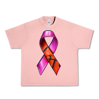 Salmon Breast Cancer Ribbon Basketball Urban Heavy Tee - texasbilliewilder