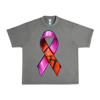 Tornado Breast Cancer Ribbon Basketball Urban Heavy Tee - texasbilliewilder