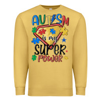 Antique Gold autism is my super power Premium Sweatshirt - MaliasSmallBusiness