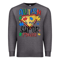 Charcoal Heather autism is my super power Premium Sweatshirt - MaliasSmallBusiness