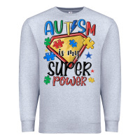 Heather Grey autism is my super power Premium Sweatshirt - MaliasSmallBusiness
