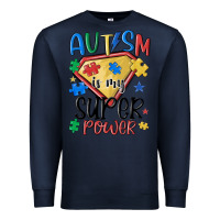 Navy autism is my super power Premium Sweatshirt - MaliasSmallBusiness