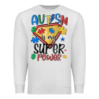 Oatmeal Heather autism is my super power Premium Sweatshirt - MaliasSmallBusiness
