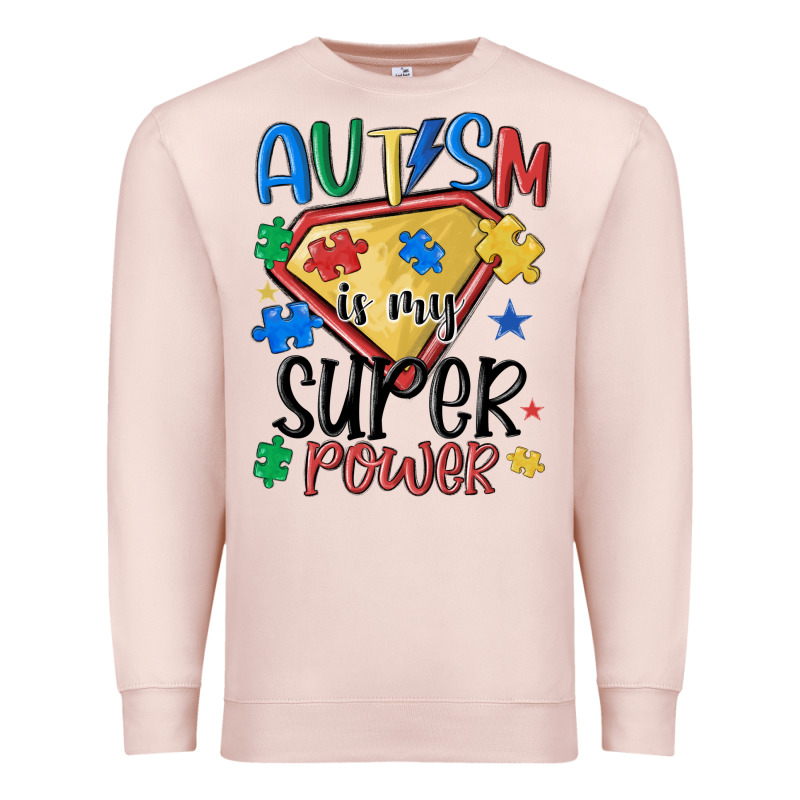 Autism Is My Super Power Premium Sweatshirt by MaliasSmallBusiness | Teevron