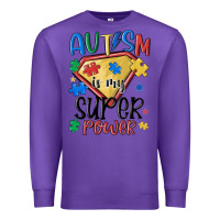 Purple autism is my super power Premium Sweatshirt - MaliasSmallBusiness