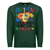 Sports Green autism is my super power Premium Sweatshirt - MaliasSmallBusiness