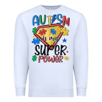White autism is my super power Premium Sweatshirt - MaliasSmallBusiness