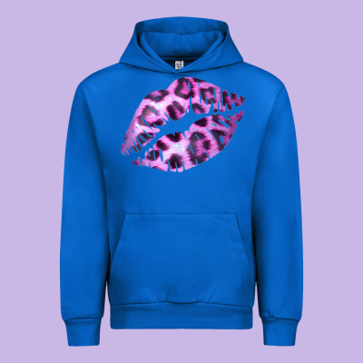 Pink Leopard Lips Urban Hoodie Designed By Bettercallsaul