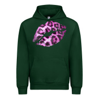 Forest Green Pink Leopard Lips Urban Hoodie - Bettercallsaul