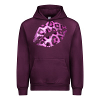 Mauve Wine Pink Leopard Lips Urban Hoodie - Bettercallsaul