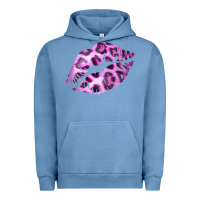 Pigment Pebble Blue Pink Leopard Lips Urban Hoodie - Bettercallsaul