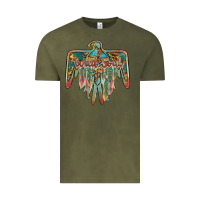 Vintage Olive wild soul thunderbird Vintage Tee - BarkalooDesign