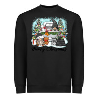 Black merry christmas gnomes Heavyweight Sweatshirt - Zillion Design Studio