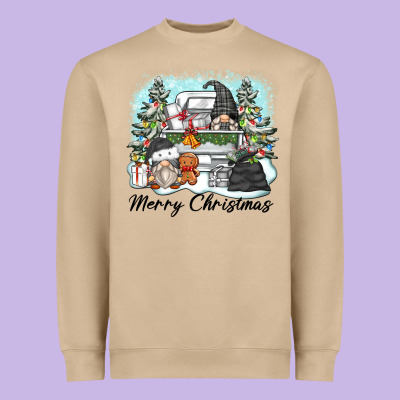 Merry Christmas Gnomes Heavyweight Sweatshirt Designed By Zillion Design Studio