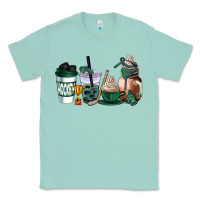 Hunter Green Hockey Coffee Cups Classic Tee | Teevron