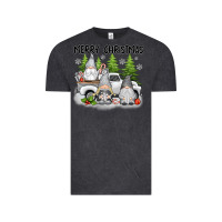 Vintage Black merry christmas gnomies Vintage Tee - texasbilliewilder