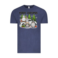 Vintage Denim merry christmas gnomies Vintage Tee - texasbilliewilder