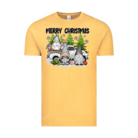 Vintage Mustard merry christmas gnomies Vintage Tee - texasbilliewilder