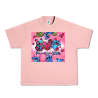 Salmon peace love stitch Urban Heavy Tee - Zillion Design Studio