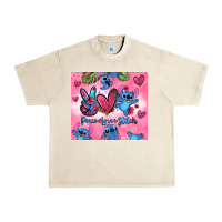 Sandshell peace love stitch Urban Heavy Tee - Zillion Design Studio