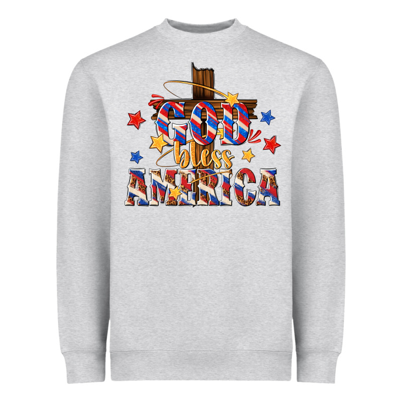 God Bless America Heavyweight Sweatshirt by texasbilliewilder | Teevron