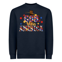 Navy god bless america Heavyweight Sweatshirt - texasbilliewilder