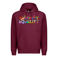 Burgundy Western LGBTQ Gender Equality Premium Hoodie - BundleAndBundleShop