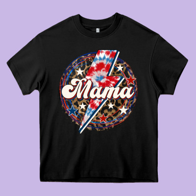 Western Mama Patriotic Heavy Core Tee Designed By Lillyallendesigns