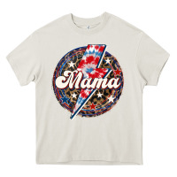 Cream Western Mama Patriotic Heavy Core Tee - LillyAllenDesigns